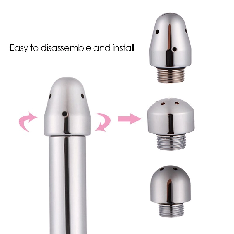 3 Styles Head Metal Anal Cleaner Enemator Vagina Cleaner Stainless Steel Anal Douche Shower Cleaning Bidet Faucet