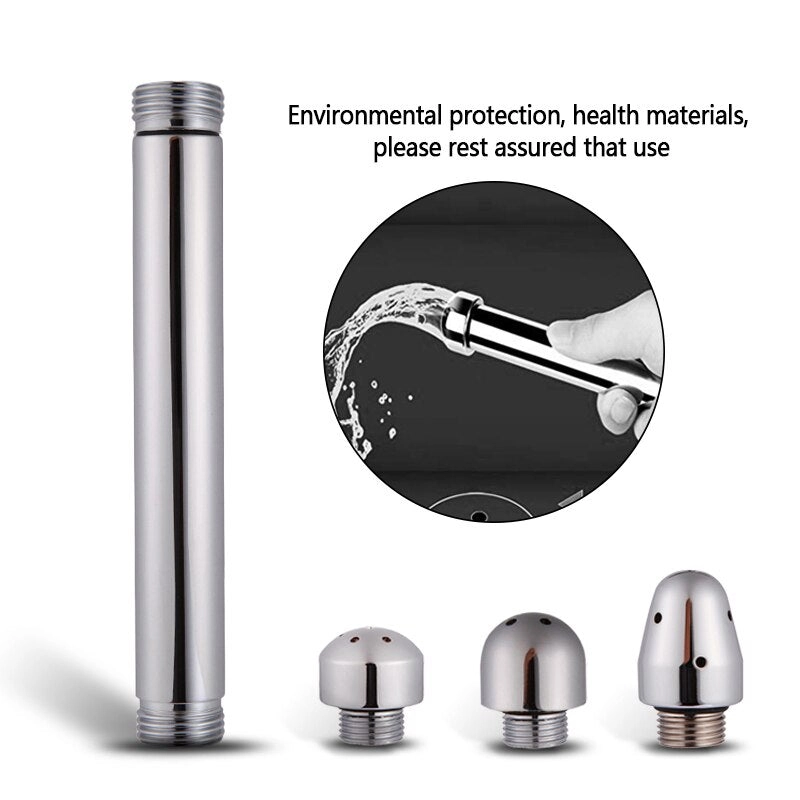 3 Styles Head Metal Anal Cleaner Enemator Vagina Cleaner Stainless Steel Anal Douche Shower Cleaning Bidet Faucet