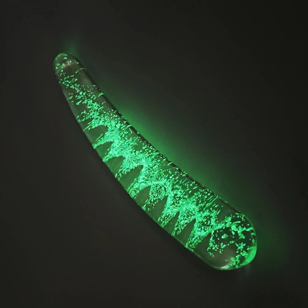 6.7 Inch Glow in the Dark Glass Dildo