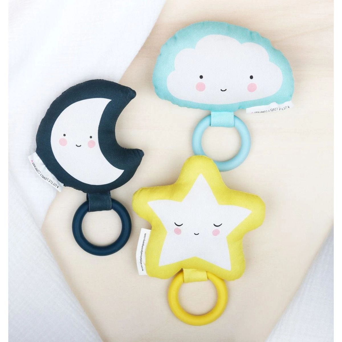 A Little Lovely Company Baby Rattle Moon