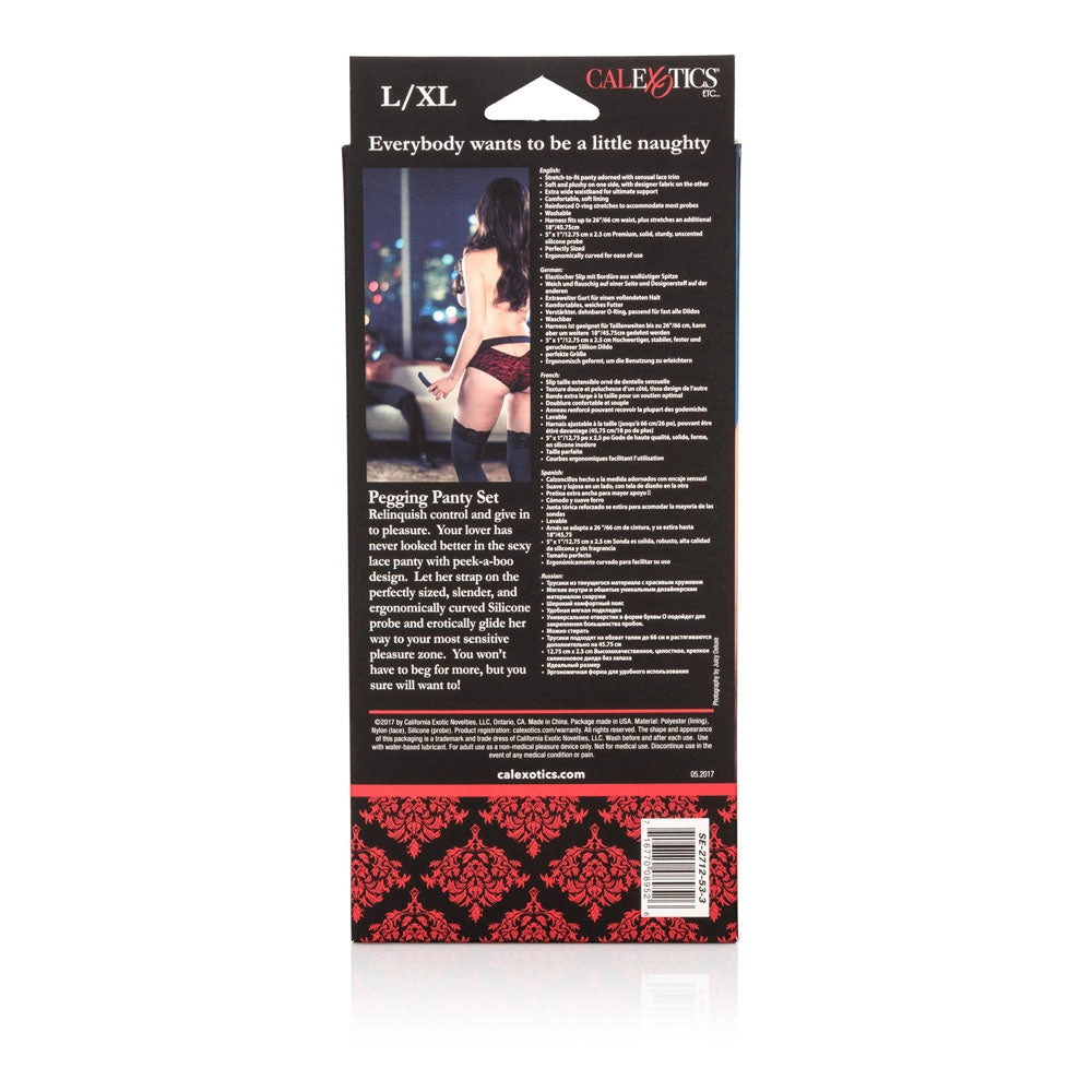 Adventurous Pegging Panty Set with 5-Inch Silicone Toy for Playful Exploration