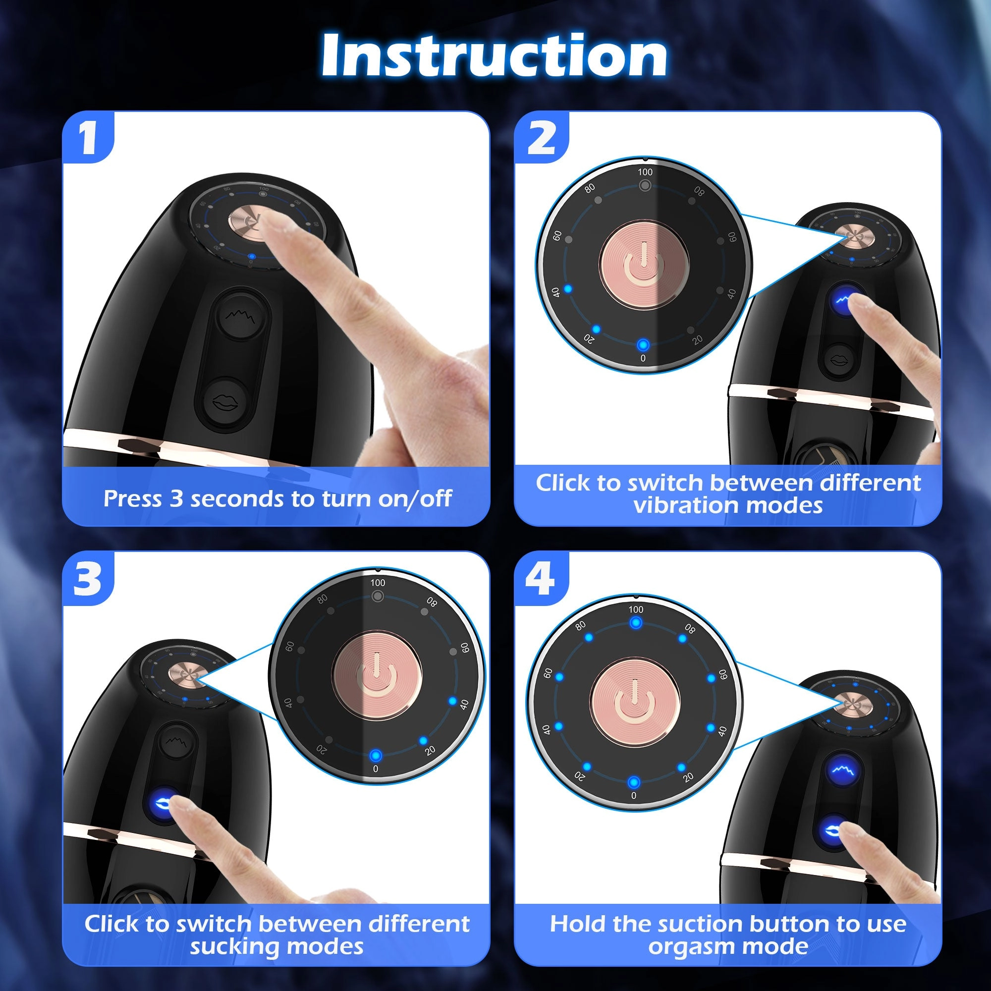 Automatic Sucking Male Masturbator with Vibration