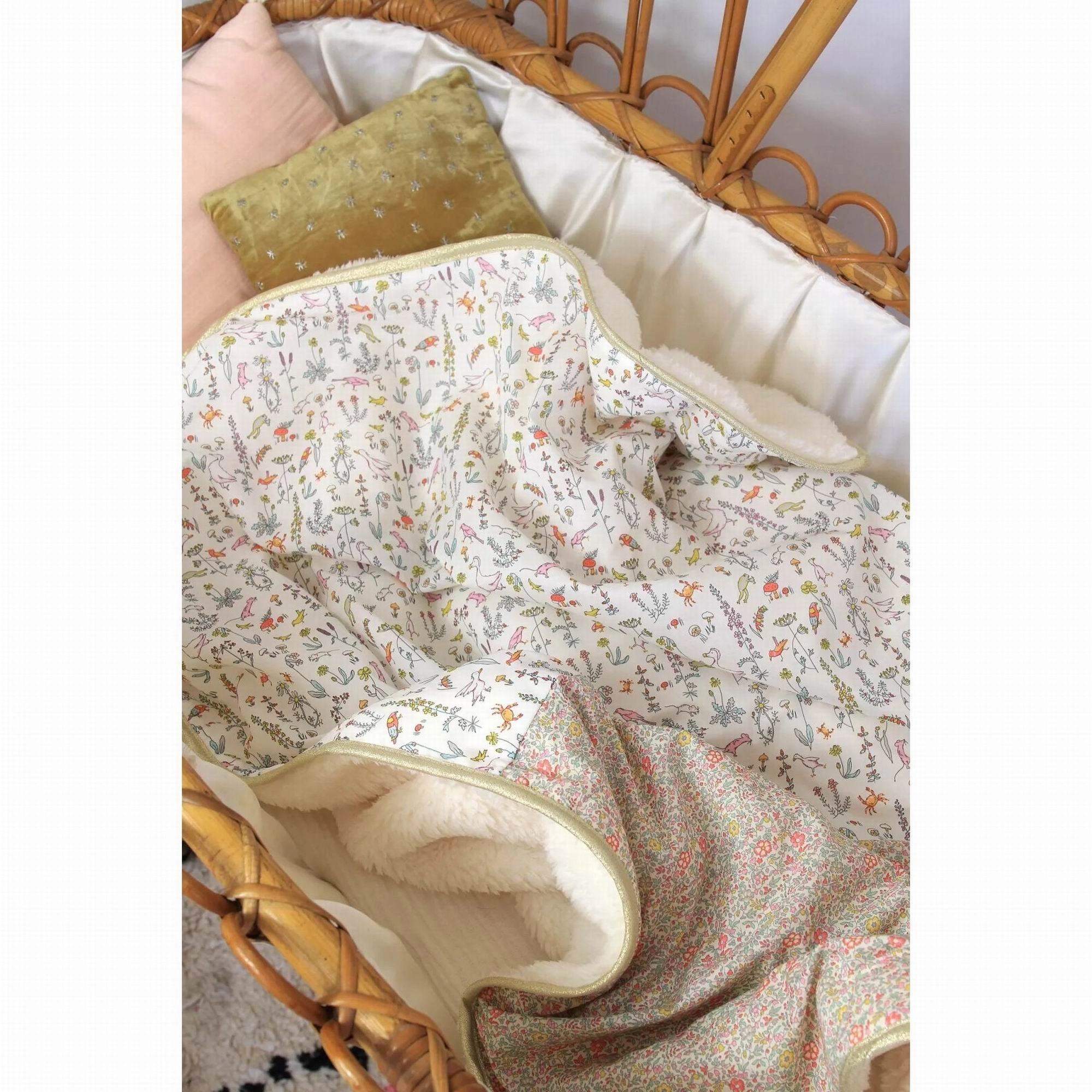 Barnabe aime le café Baby Blanket Céleste / Paloma 73X90CM
