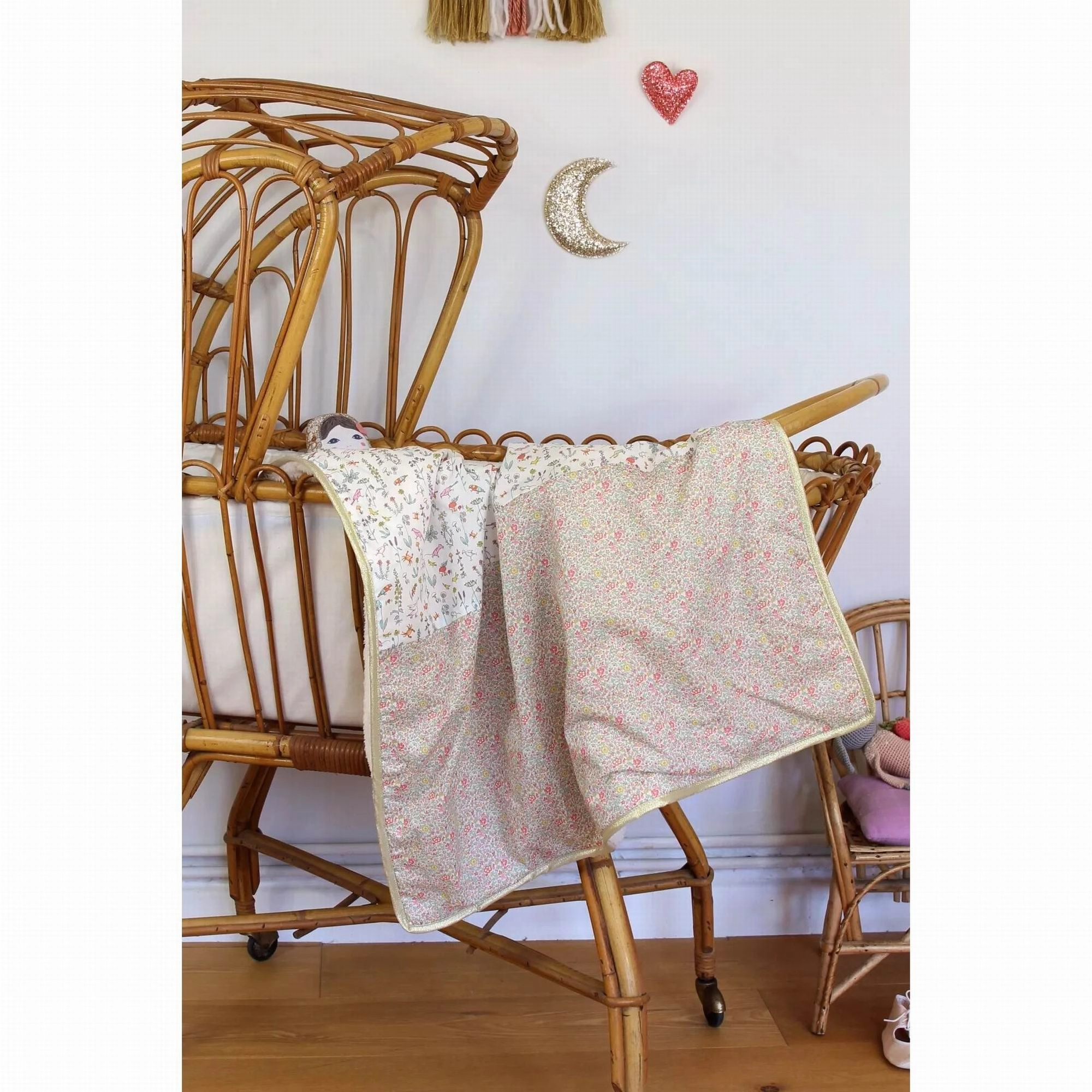 Barnabe aime le café Baby Blanket Céleste / Paloma 73X90CM