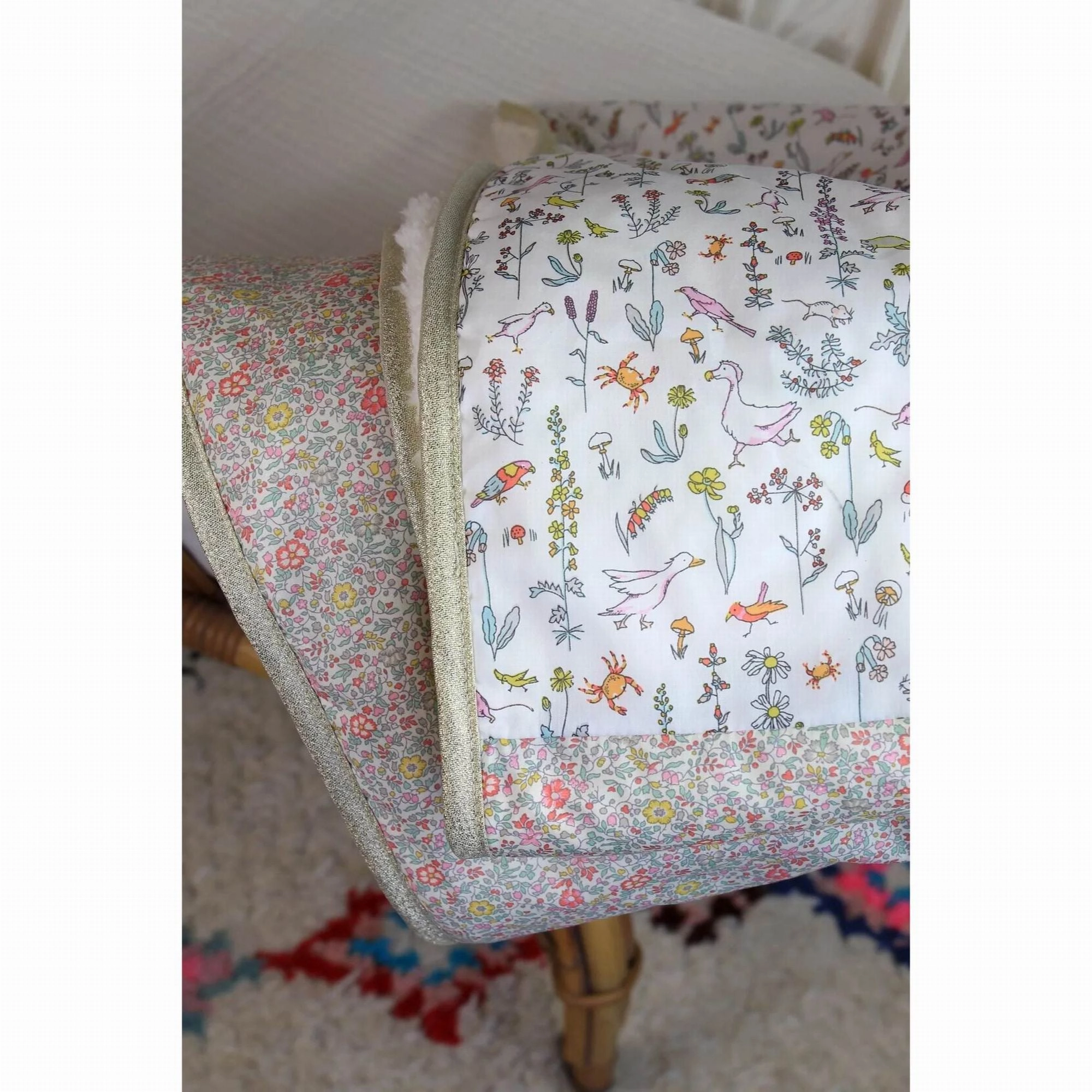 Barnabe aime le café Baby Blanket Céleste / Paloma 73X90CM