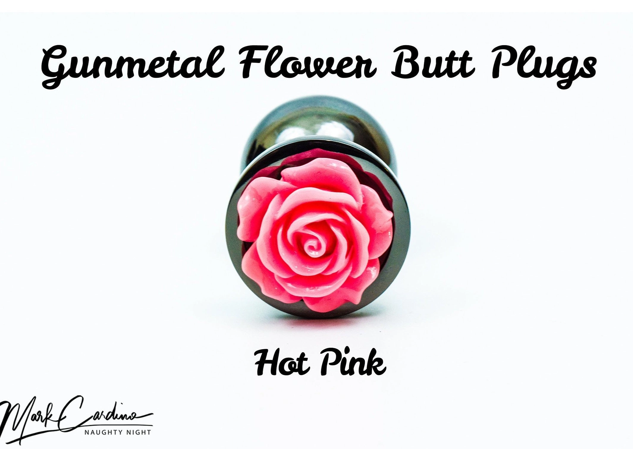 Black Gunmetal Flower Butt Plugs