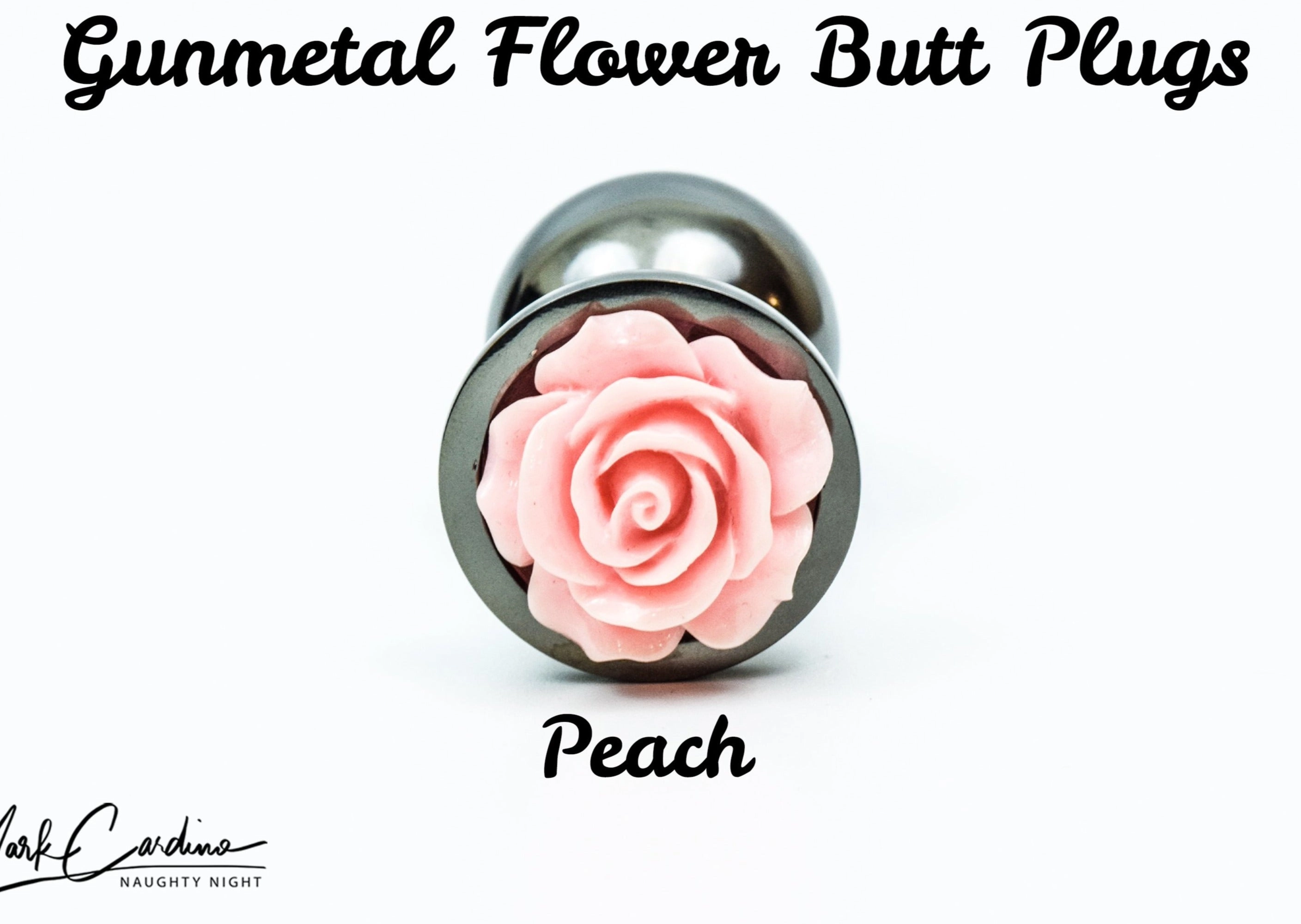 Black Gunmetal Flower Butt Plugs