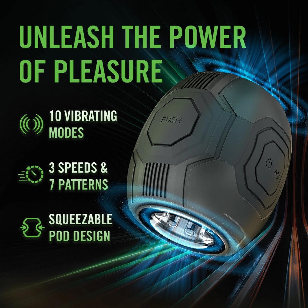 Blush M For Men | Dome X – Vibrating Automatic Male Masturbator With Easy-Grip Discreet Dome Design Stroker – Black