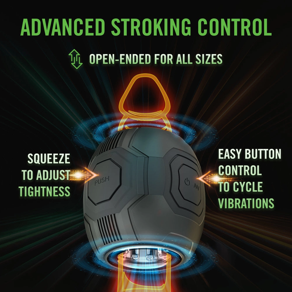 Blush M For Men | Dome X – Vibrating Automatic Male Masturbator With Easy-Grip Discreet Dome Design Stroker – Black