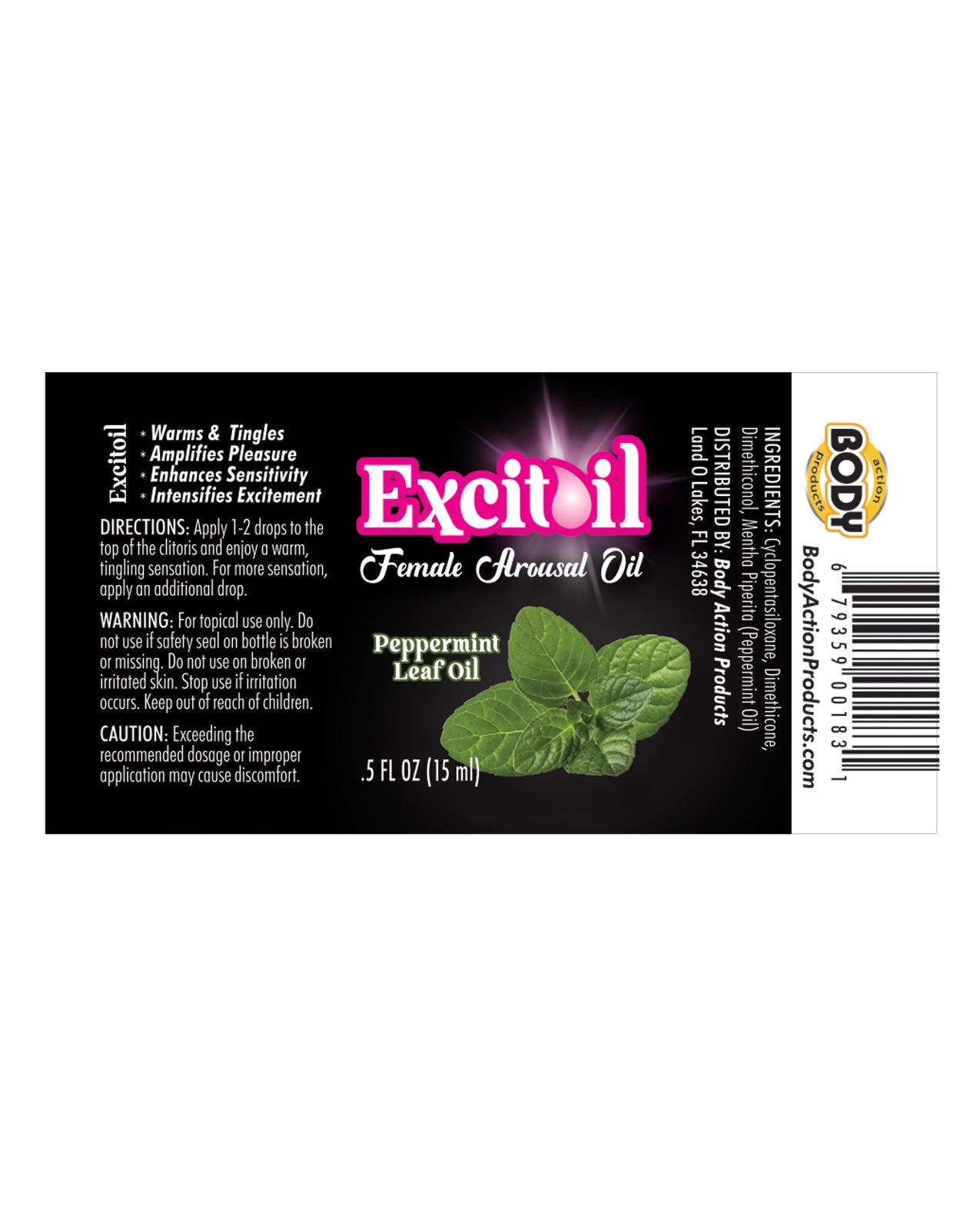 Body Action Peppermint Arousal Oil