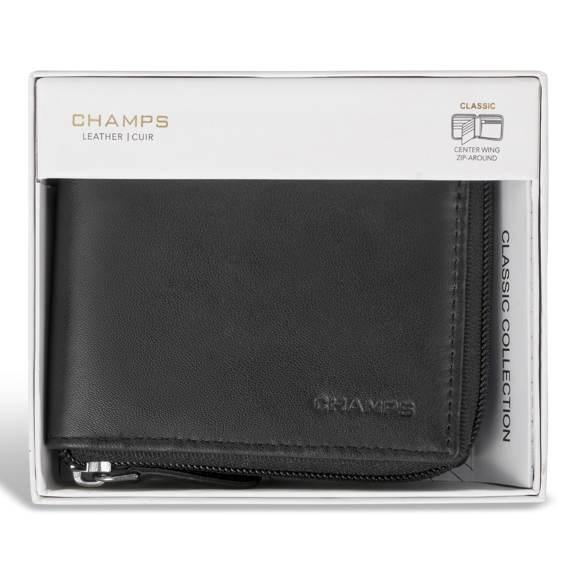 Classic / Leather Zip-Around Wallet *Drop Ship*