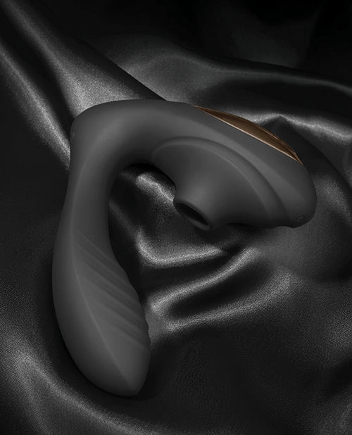 Coquette The Royal Embrace Rabbit Vibrator - Black/Rose Gold