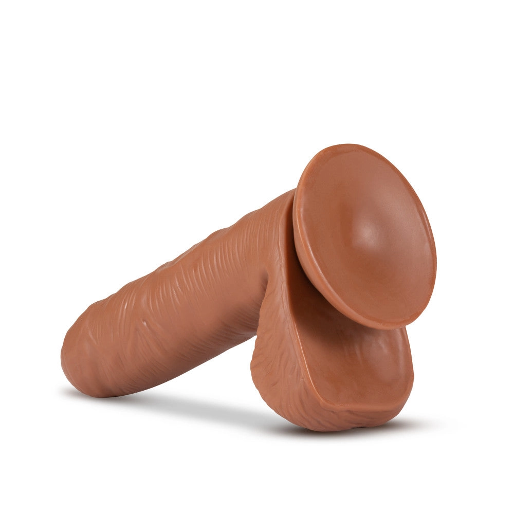 Coverboy™ By Blush® | Derek The Bartender Realistic Mocha 7-Inch Long Dildo With Balls & Suction Cup Base