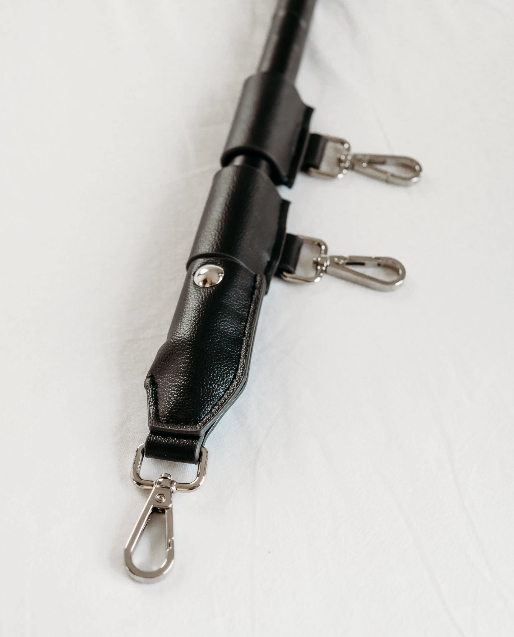 Cupid’s Faux Leather Bondage Spreader Bar with Cuffs