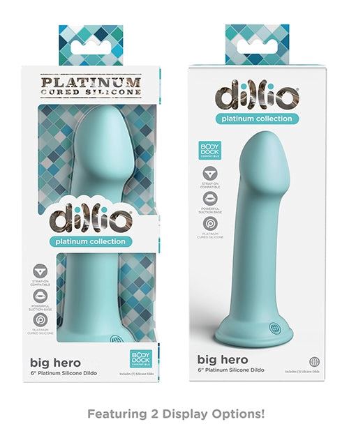 Dillio Platinum 6 Big Hero Silicone Dildo - Strap On Compatible