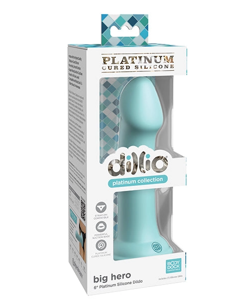 Dillio Platinum 6 Big Hero Silicone Dildo - Strap On Compatible
