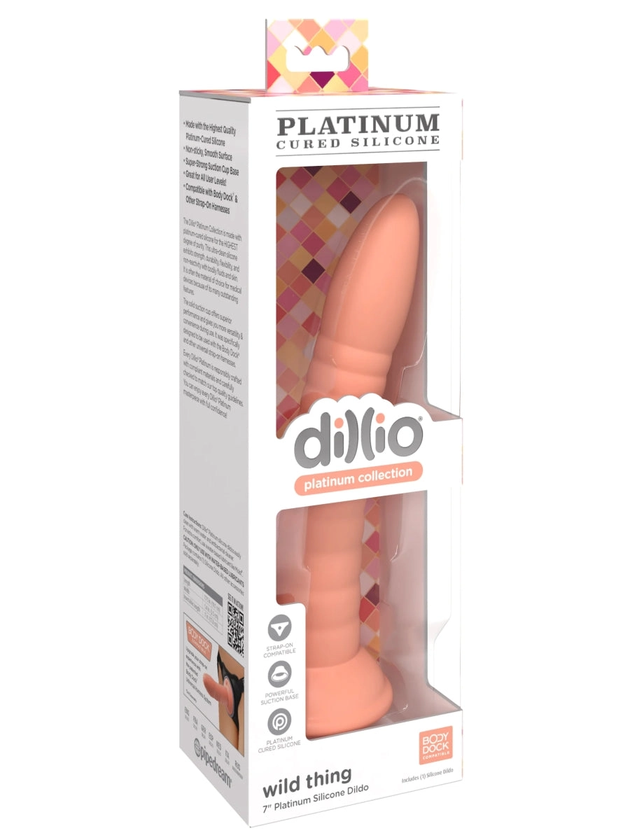 Dillio Platinum Wild Thing 7 Dildo Peach