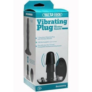 Doc Johnson VAC U LOCK Vibrating Plug With Wireless Remote