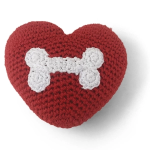 Dogo Pet Fashions Pawer Heart with Bone Dog Toys