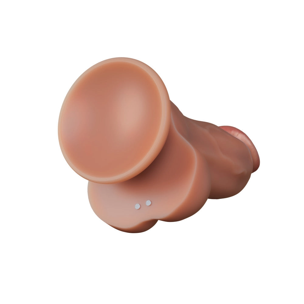 Dr. Skin By Blush® | Dr. Brody 8.75” Vibrating & Thrusting Realistic Silicone G-Spot Dildo With Remote Control – Beige