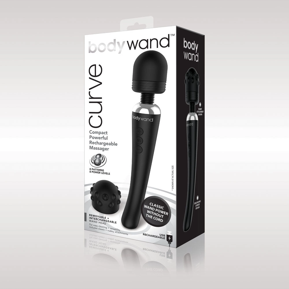 Electrifying Bodywand Curve: Rechargeable Vibrator with 8 Patterns for Ultimate Fun