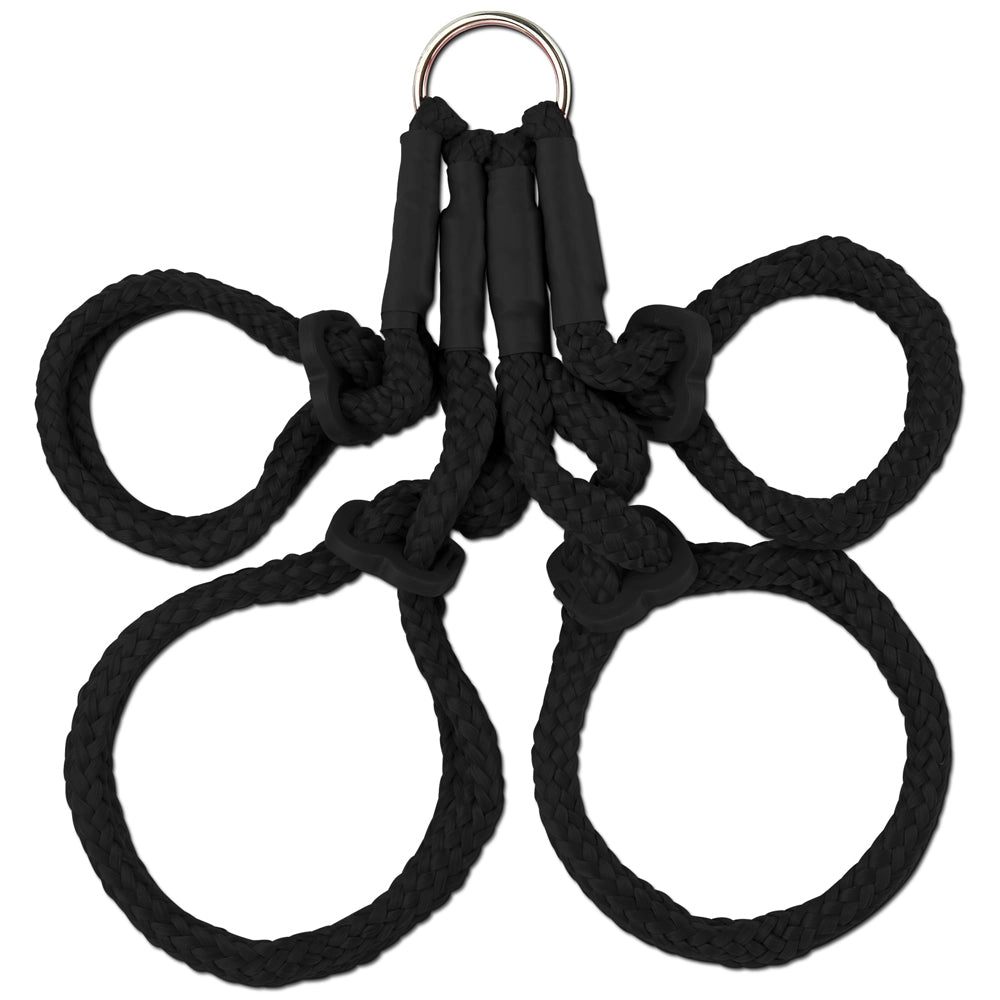 Fetish Fantasy Series Japanese Silk Rope Hogtie-Black