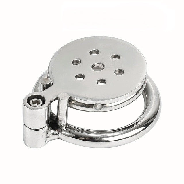 Flat Micro Male Chastity Cage Stainless Steel 50mm