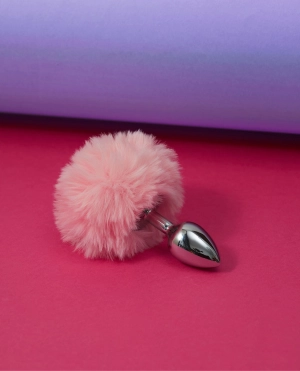 Fluffy Bunny Tail Anal Plug