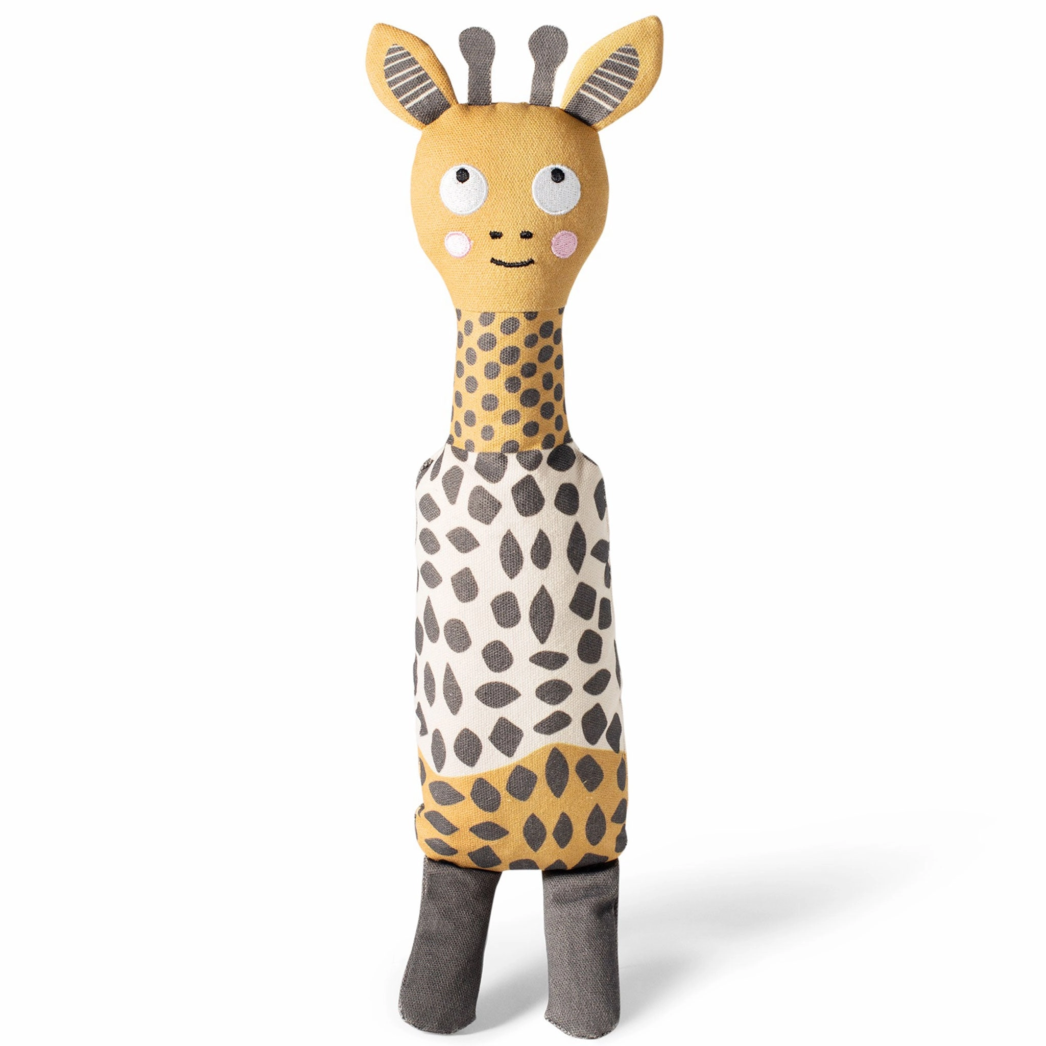 Fringe Canvas Squeaker Dog Toy - Giraffe