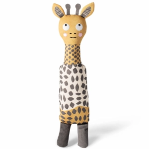 Fringe Canvas Squeaker Dog Toy - Giraffe