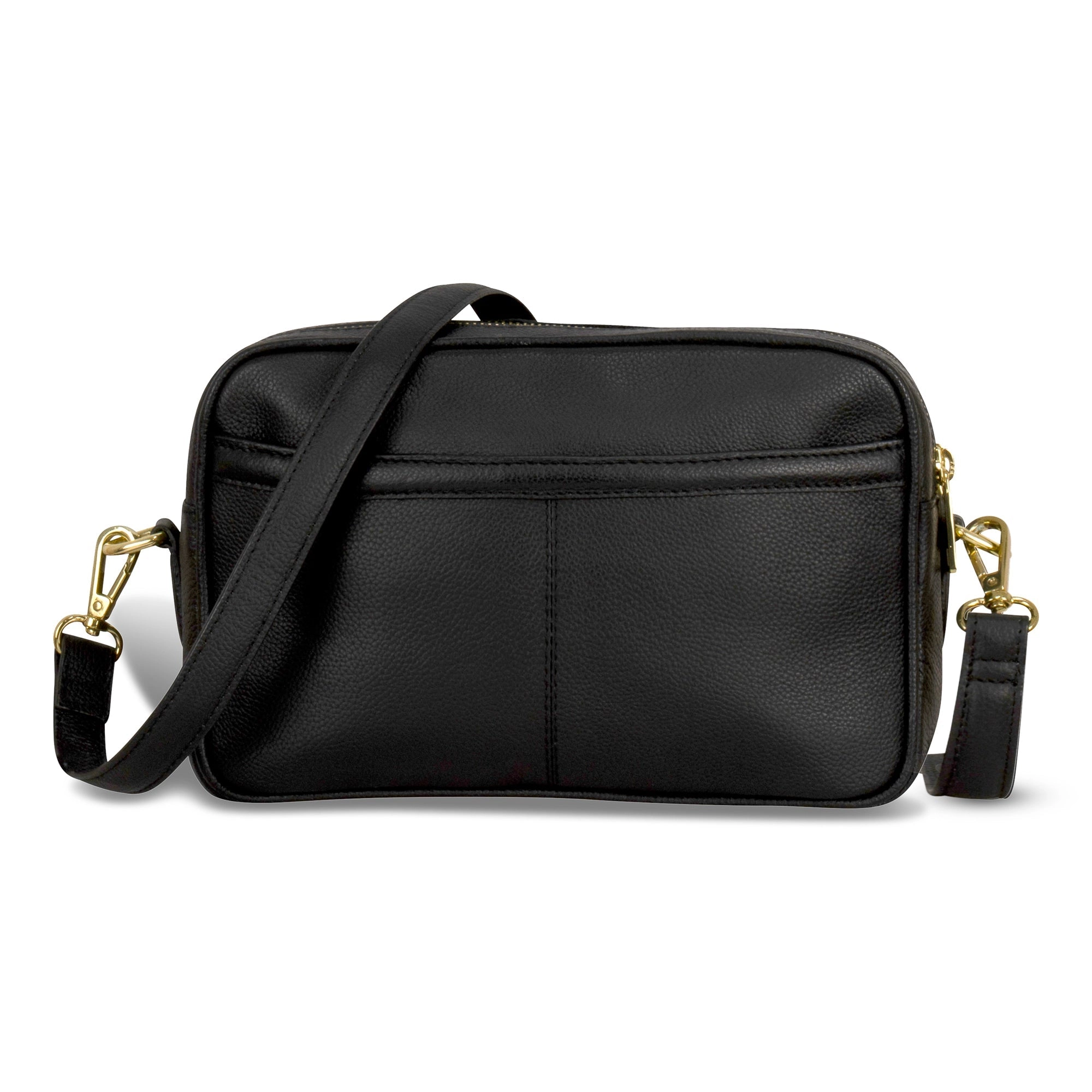 Gala / Leather Double-Zip Shoulder Bag *Drop Ship*