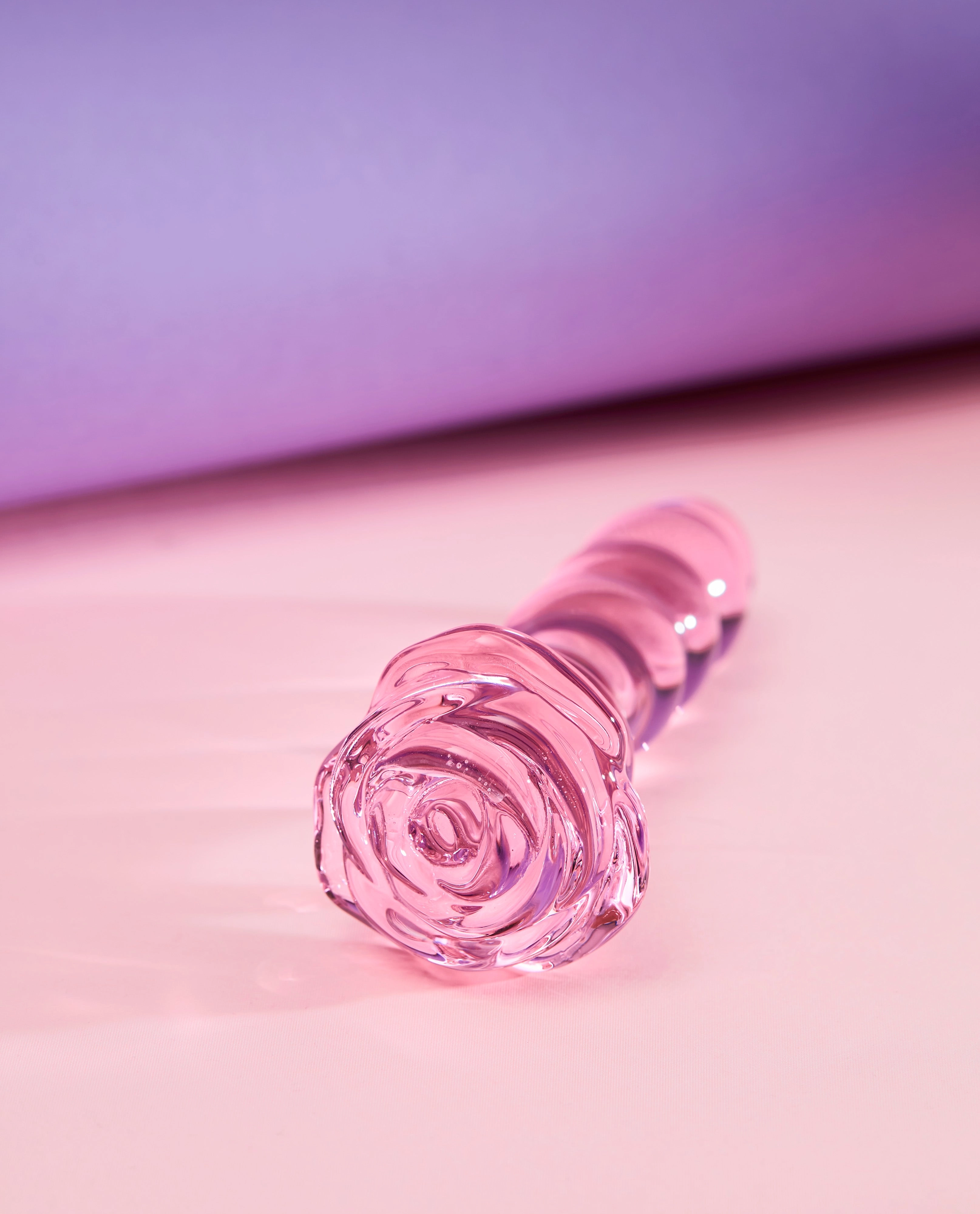 Hedonist Rose Glass Dildo & Anal Plug Bundle
