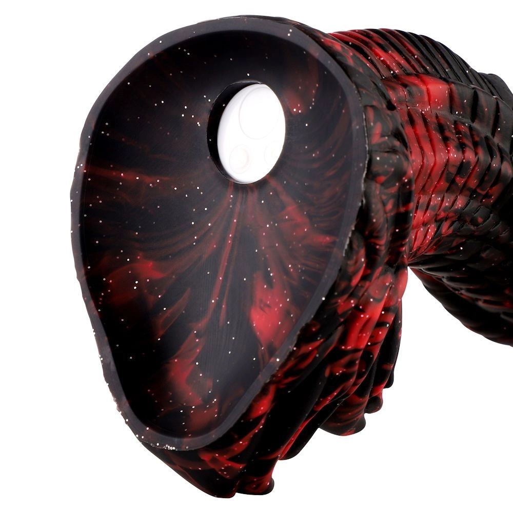 HiSmith Waldolo Ceolia Silicone Remote Vibrating Dildo 9.7 Inch - Black/Red
