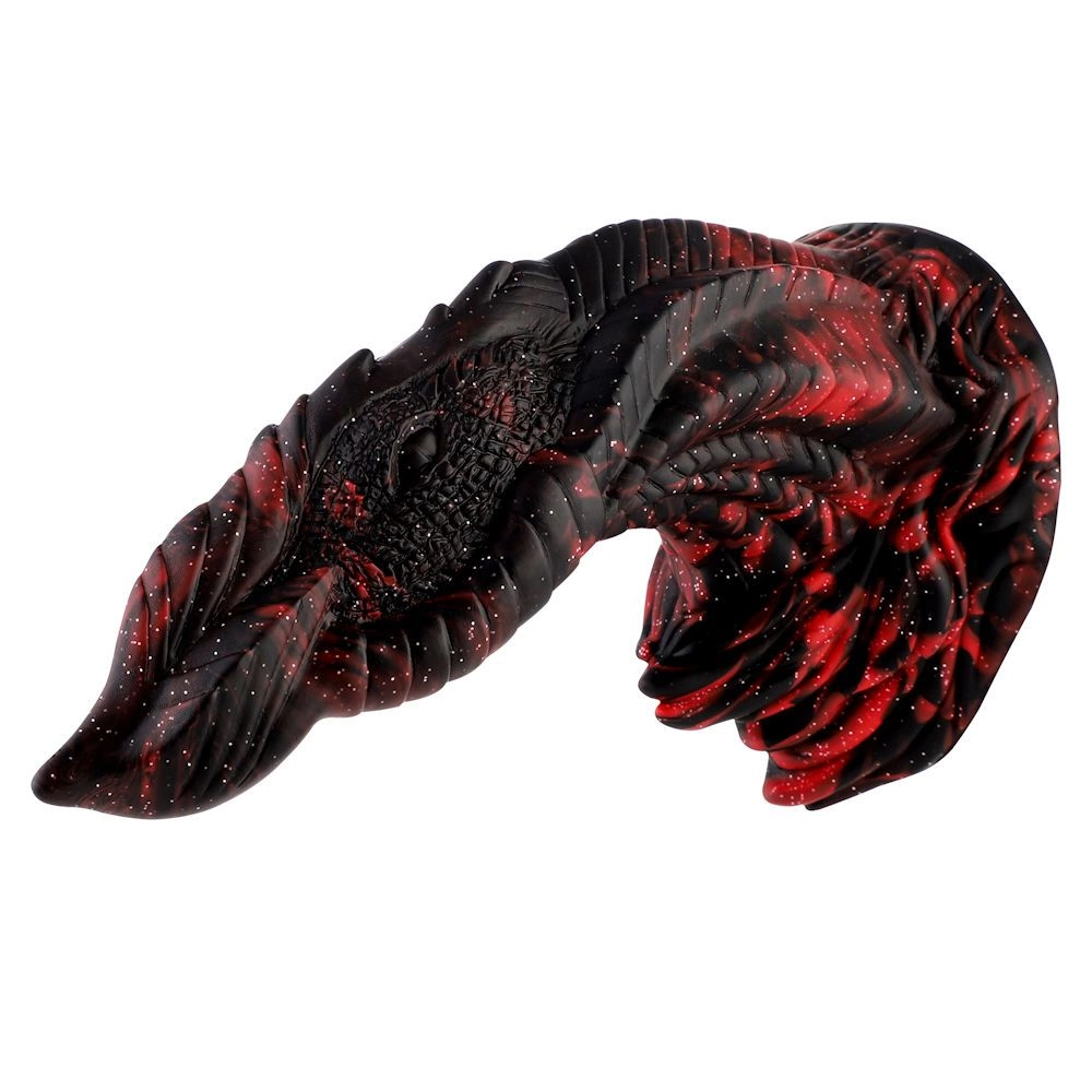 HiSmith Waldolo Ceolia Silicone Remote Vibrating Dildo 9.7 Inch - Black/Red