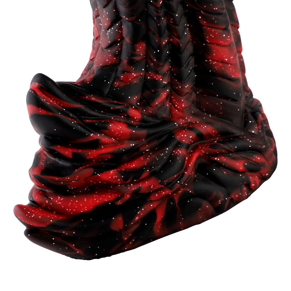 HiSmith Waldolo Ceolia Silicone Remote Vibrating Dildo 9.7 Inch - Black/Red