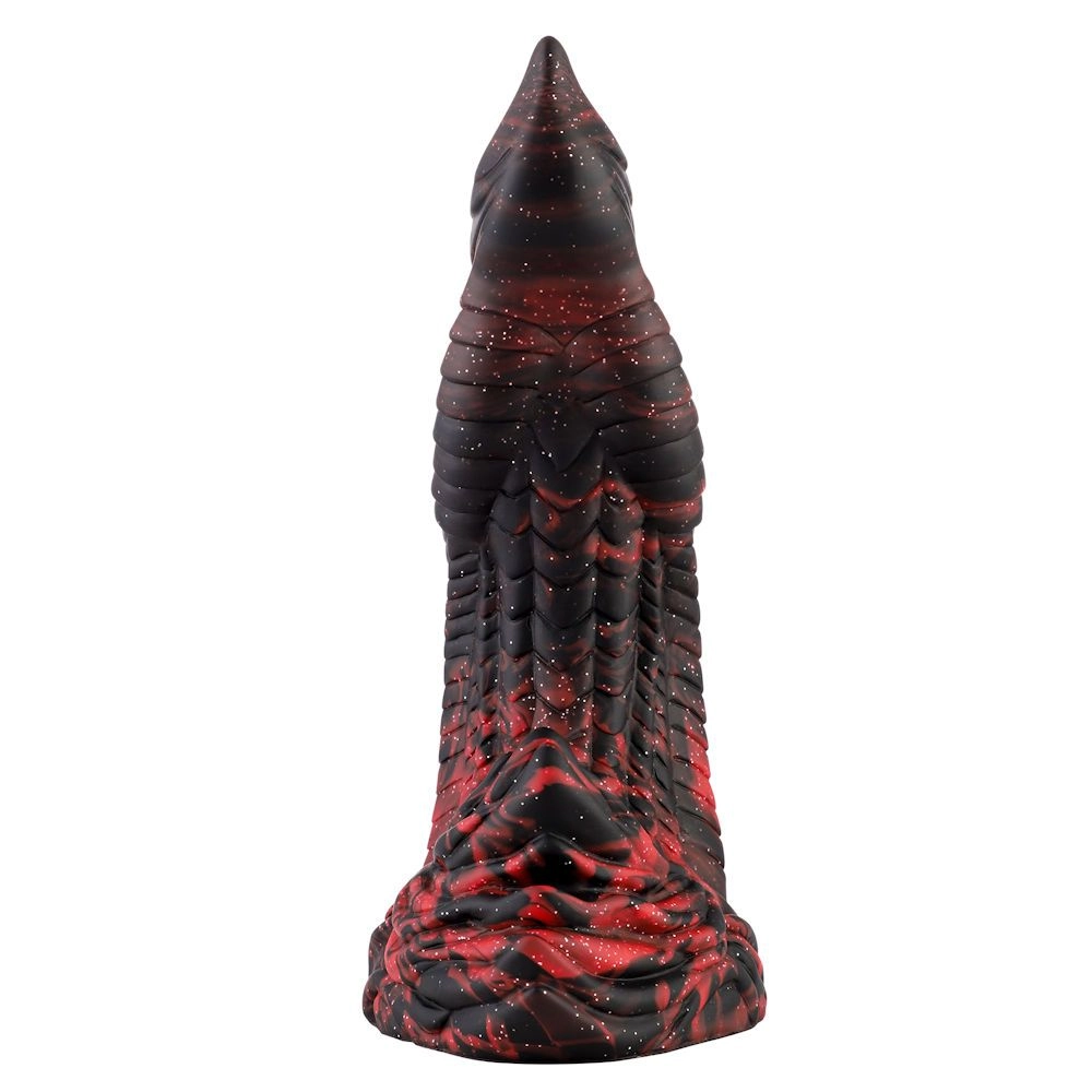HiSmith Waldolo Ceolia Silicone Remote Vibrating Dildo 9.7 Inch - Black/Red