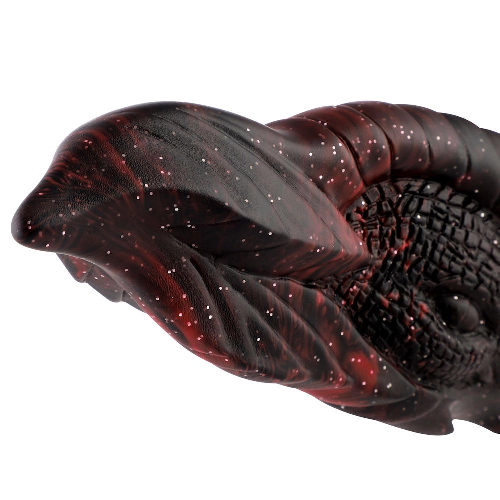 HiSmith Waldolo Ceolia Silicone Remote Vibrating Dildo 9.7 Inch - Black/Red
