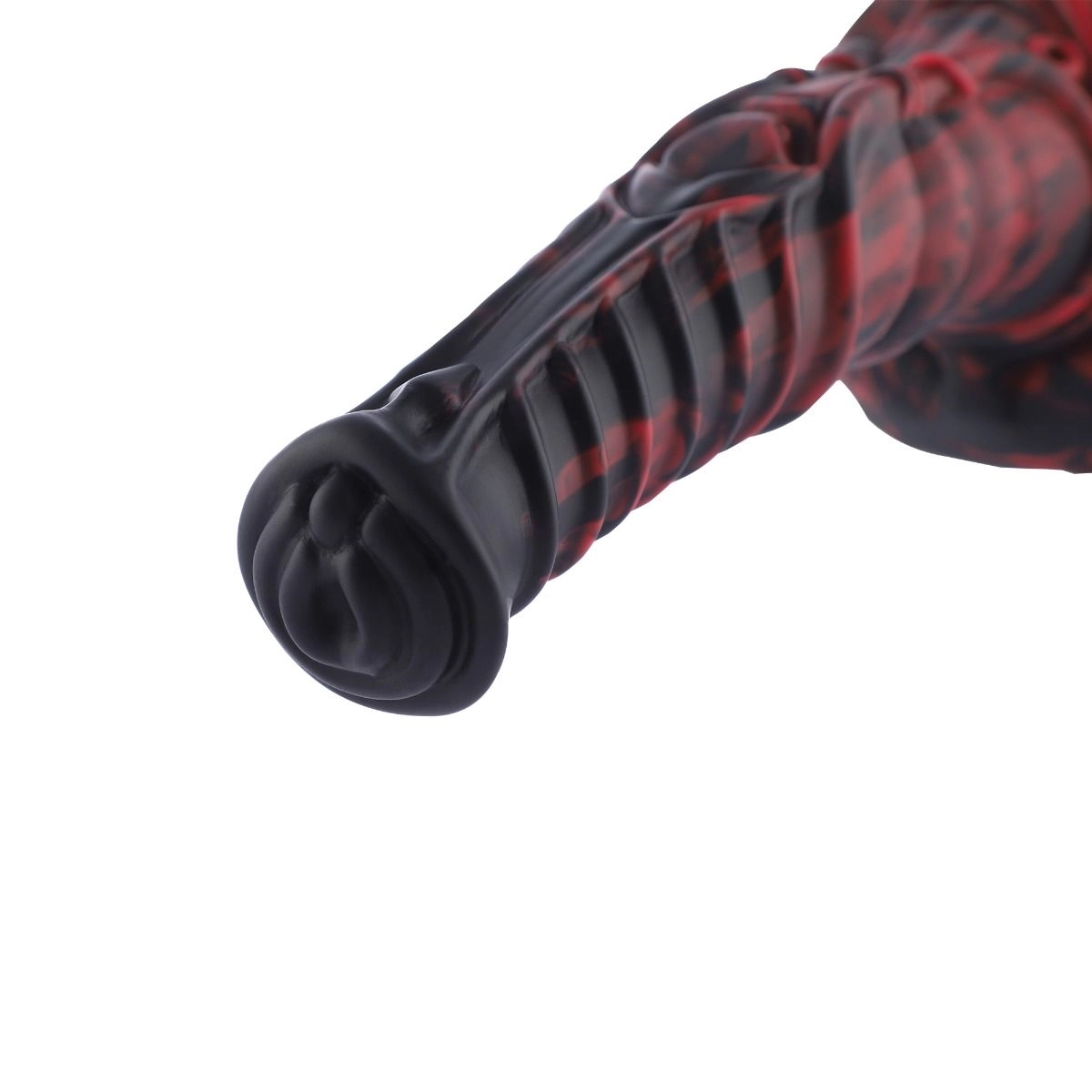 HiSmith Waldolo Silicone Equine Dildo 8.6 Inch - Black/Red