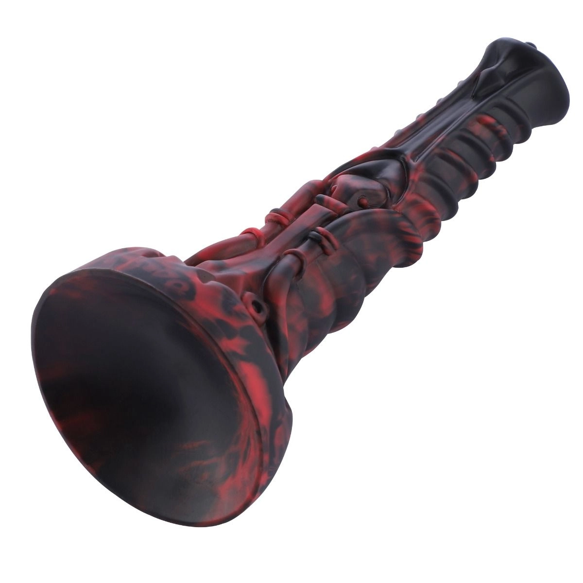 HiSmith Waldolo Silicone Equine Dildo 8.6 Inch - Black/Red