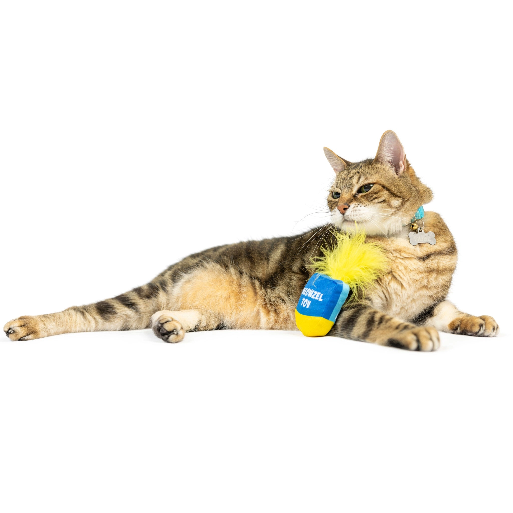 Huxley & Kent Meow-zel Tov Dreidel Blue Cat Toys