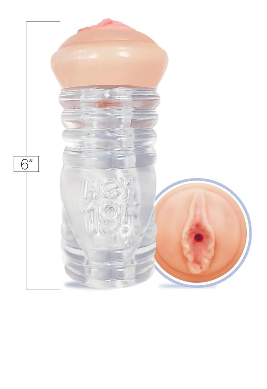 Icon Brands - Hey 19!, ClearStroke Dual End Pussy Charlie Laine - Clear/Vanilla