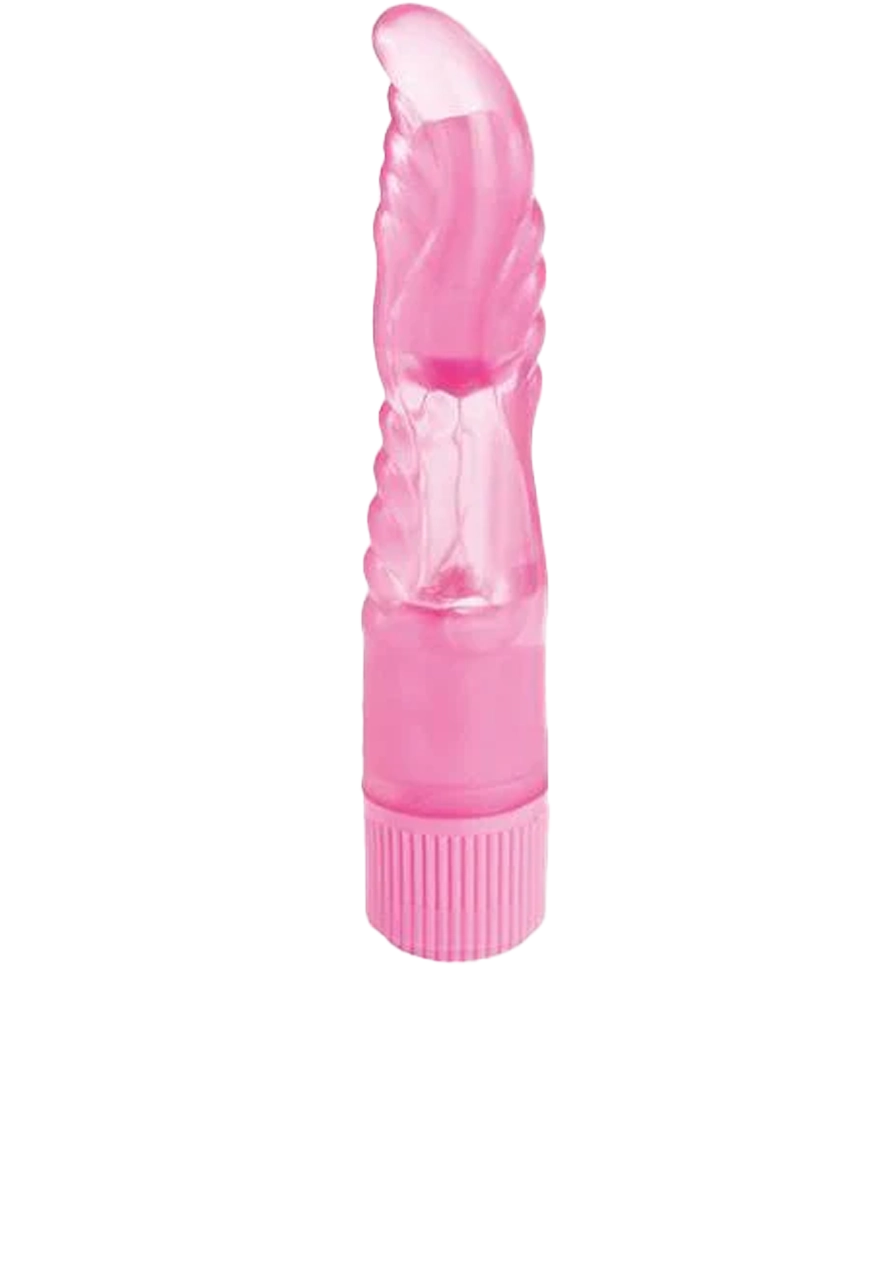 Icon Brands - The 9's - Ribbed Bubble Fun Gummy Vibrator Pink