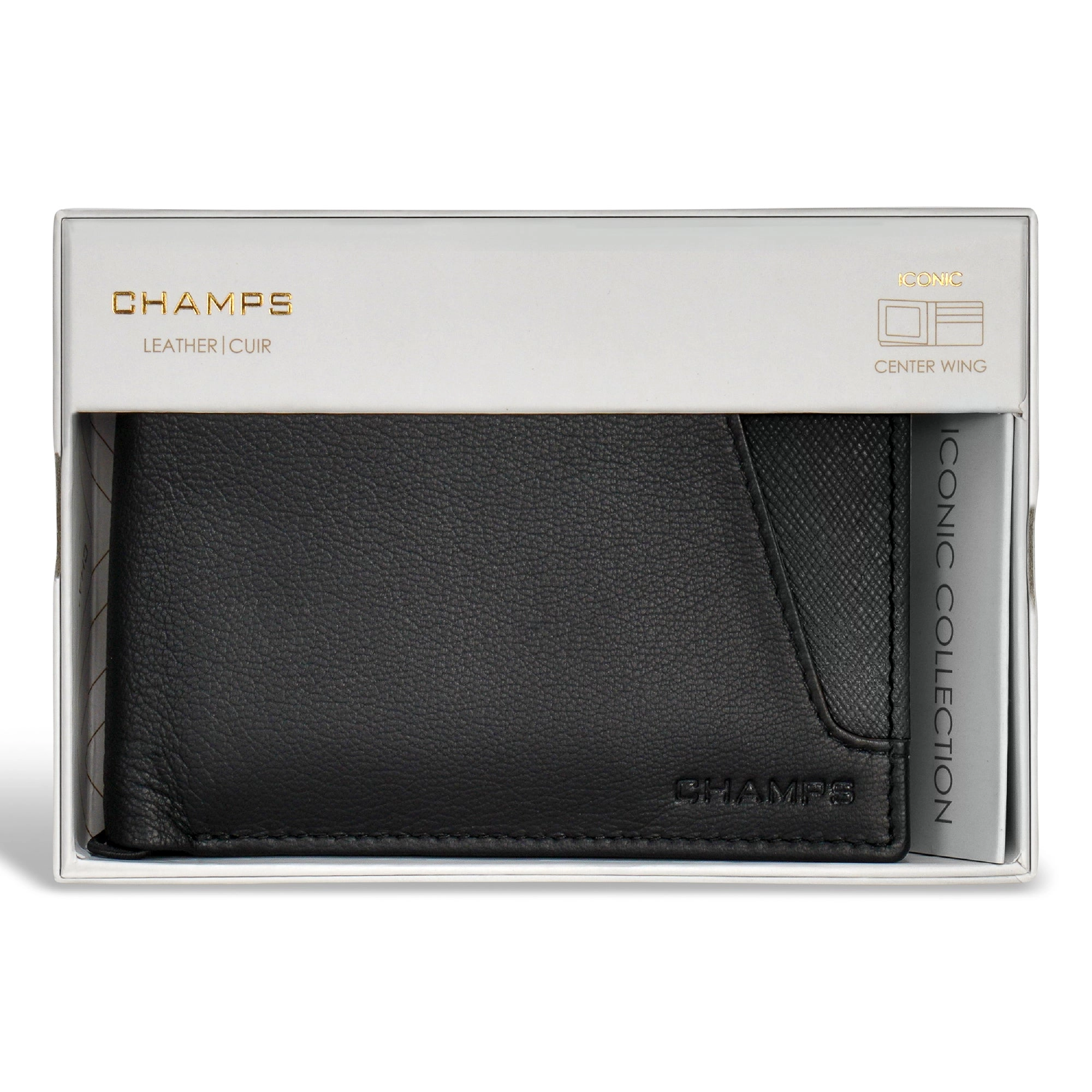 Iconic / Leather Center Wing Wallet *Drop Ship*