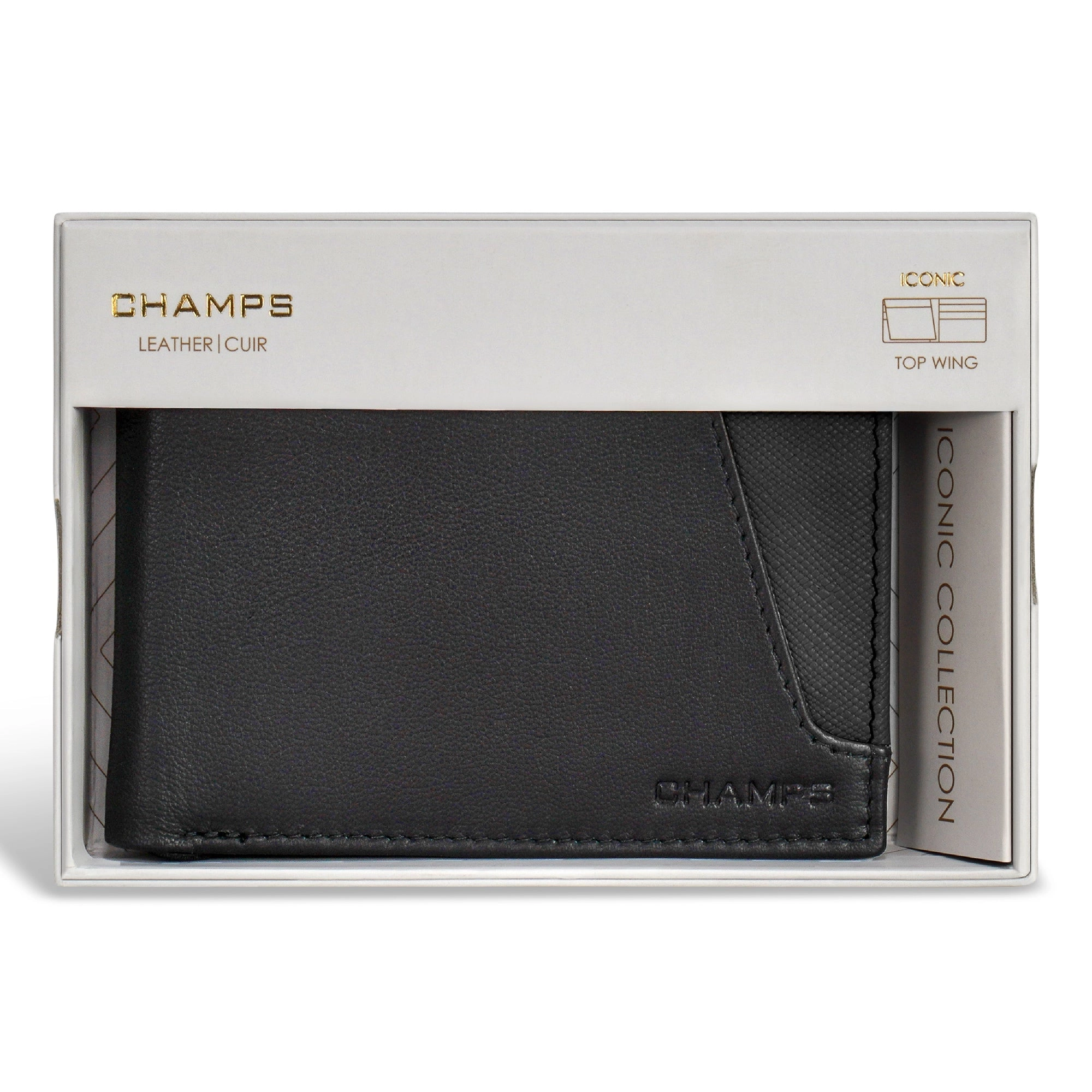 Iconic / Leather Top Wing Wallet *Drop Ship*