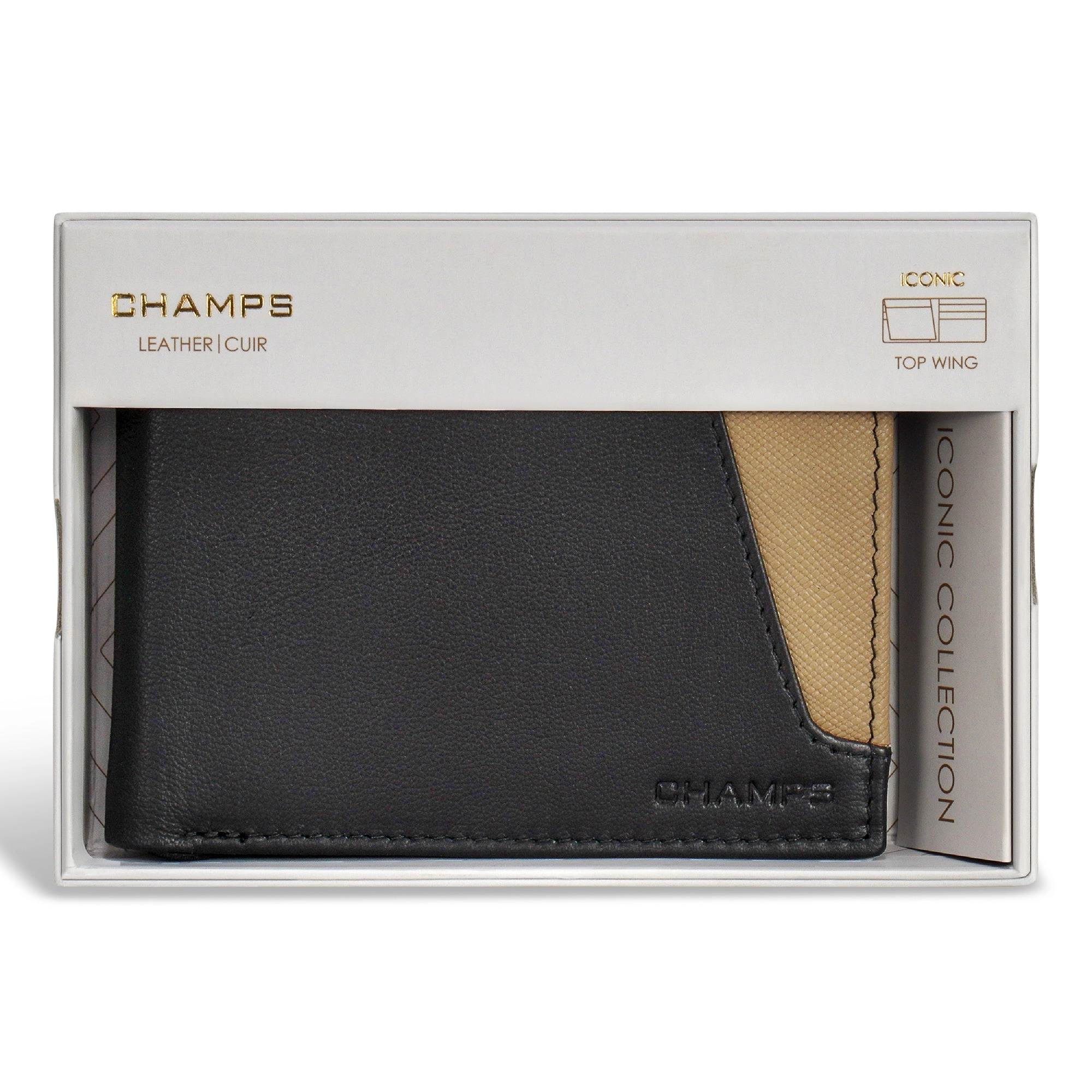 Iconic / Leather Top Wing Wallet *Drop Ship*