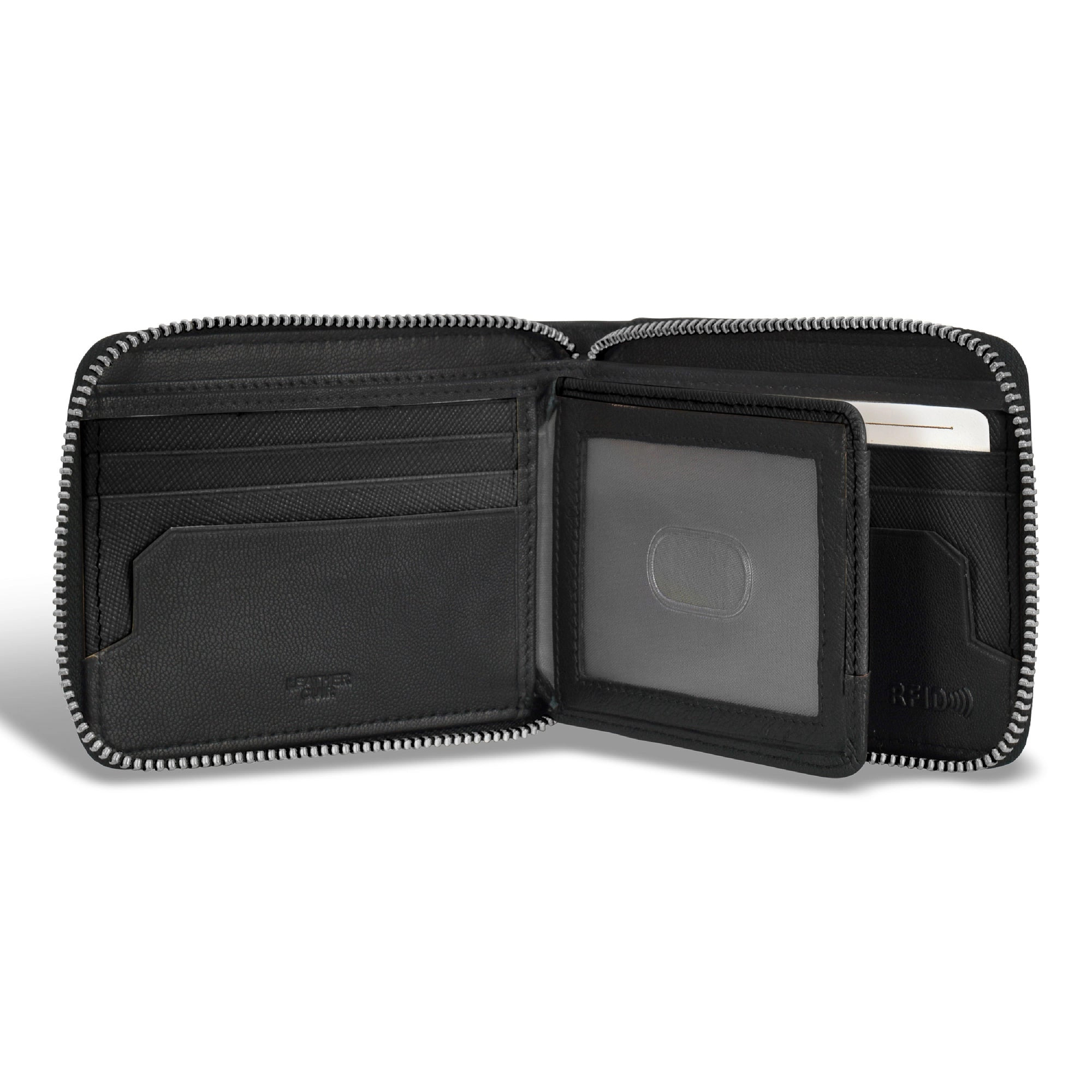 Iconic / Leather Zip Around Wallet *Drop Ship*