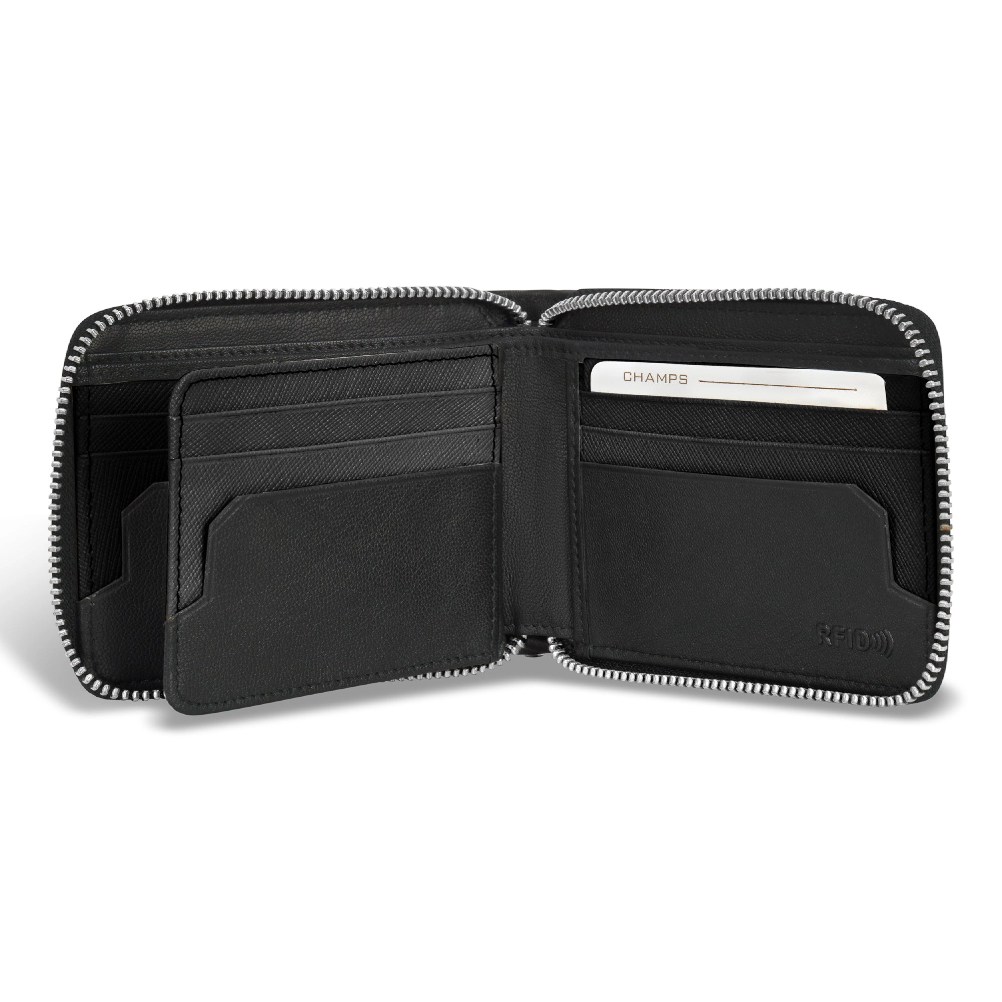 Iconic / Leather Zip Around Wallet *Drop Ship*