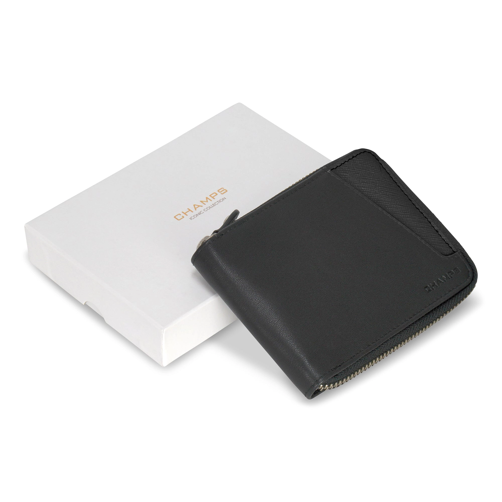 Iconic / Leather Zip Around Wallet *Drop Ship*