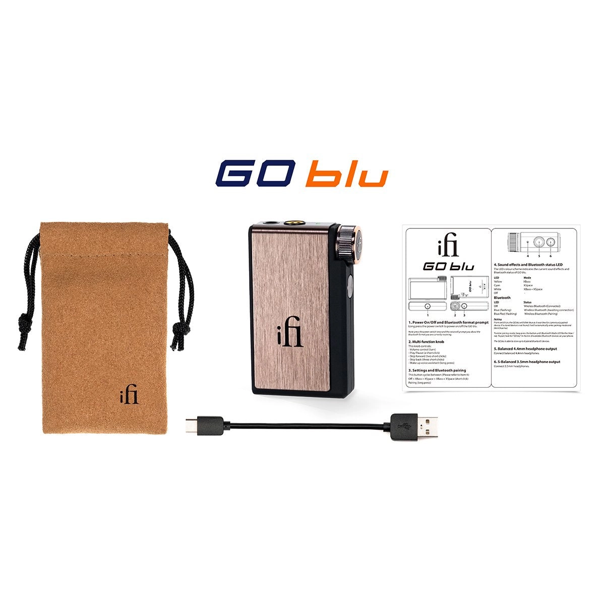 iFi GO blu Portable HD Bluetooth DAC/amp (Open Box)