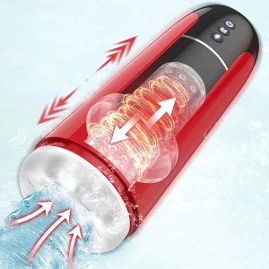 IPX7 Automatic Telescopic Male Masturbator Vibrating Blowjob Masturbation Cup Sex Toys for Men